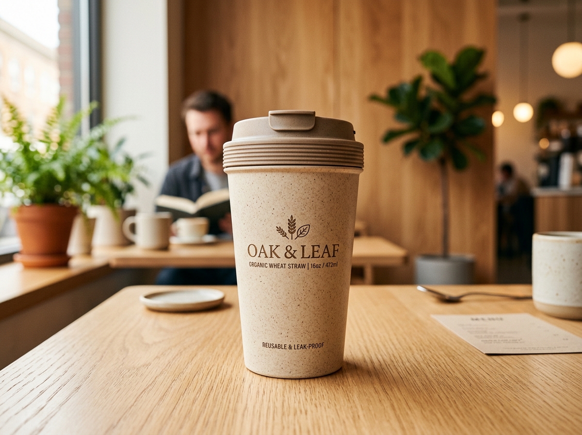 Bulk Wheat Straw Reusable Coffee Cups Supplier | Naike Gifts